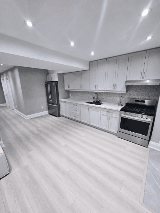 Basement kitchenette — after