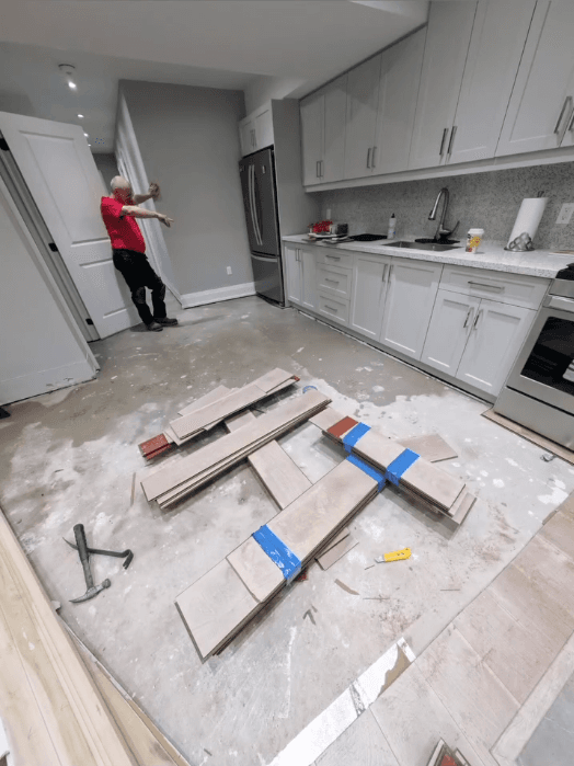 Basement kitchenette — before